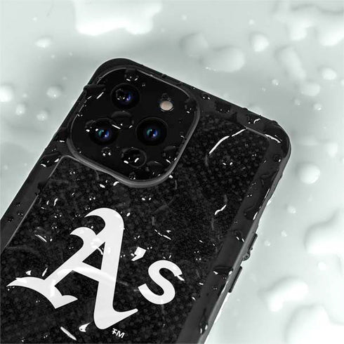 MLB Oakland Athletics Dark Wash iPhone 15 Pro Waterproof Case